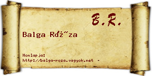 Balga Róza névjegykártya