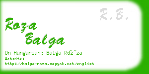 roza balga business card